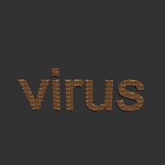 abstract multicolor letters - virus.3d effect.