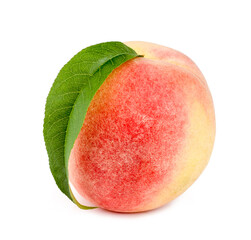 Peach isolated on a white background