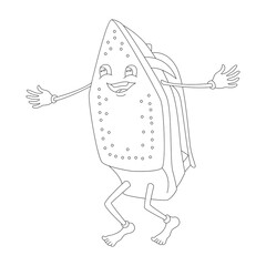 The iron shows its sole and smiles