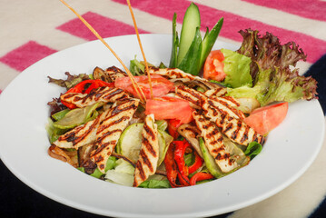 A plate of delicious chicken salad