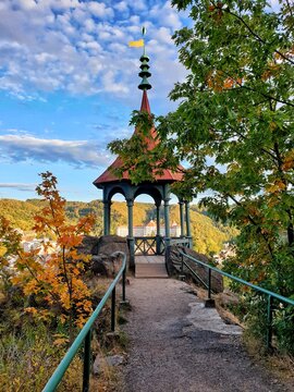 Mayer's Gloriet, a gazebo on the Deer Leap viewpoint in the spa town of Karlovy Vary