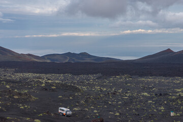Tierra del Fuego, lava fields in the vicinity of Plosky Tolbachik volcano