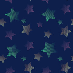 Asterisks. Seamless patterns. Design for fabric, wrapping paper, background, wallpaper. Vector.	