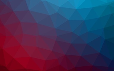 Dark Blue, Red vector polygonal template.