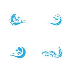 Fototapeta na wymiar Set water splash icon vector illustration design template
