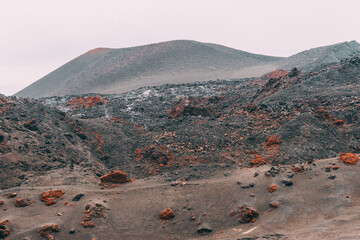 Tierra del Fuego, lava fields in the vicinity of Plosky Tolbachik volcano