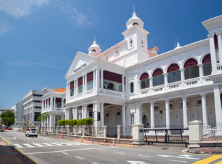 Penang, Georgetown, Malaysia. High Court colonial British building architecture.