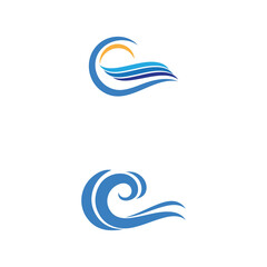 Waves Logo Template vector symbol