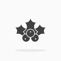 Christmas holly berry icon.