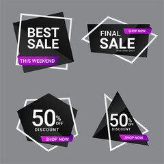 Colorful super sale and discount banner