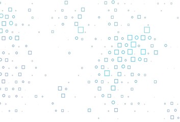 Light BLUE vector pattern with spheres, squares.