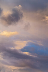 day blue sky with white cloud closeup as background