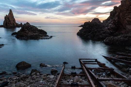 Maritime sunset landscape