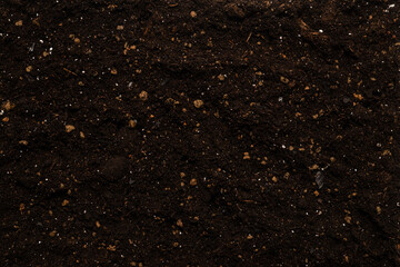 Black land for plant background.