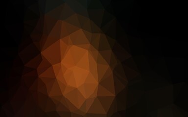 Fototapeta premium Dark Orange vector triangle mosaic cover.