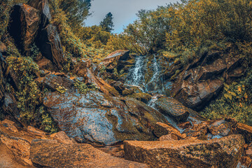 Waterfall in the mountains