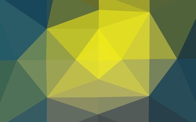 Light Blue, Yellow vector blurry triangle template.