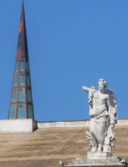 Fototapeta premium statue on the roof of the Carlo Felice theater