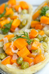 Traditional delicious Turkish food; Artichoke with olive oil (zeytinyagli enginar)