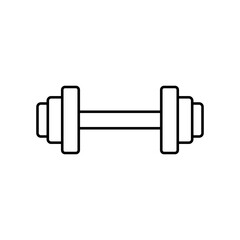 barbell icon element of fitness icon for mobile concept and web apps. Thin line barbell icon can be used for web and mobile. Premium icon on white background