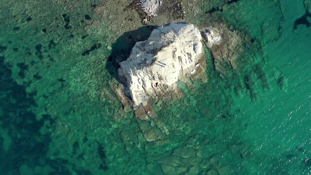 Lo scoglio di San Francesco, Baia di Trentova, Agropoli perla del Cilento, Salerno, Campania, Italia