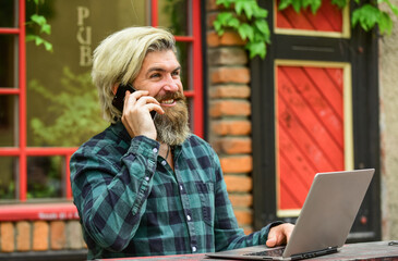 Modern communication. Risky shopping. Stock trader. Online business. Online entrepreneur working...