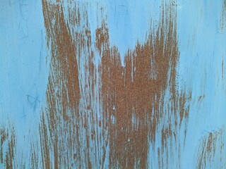 Colored rusty stained metal wall texture pattern
