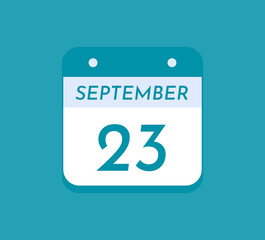 September 23 Single Day Calendar, 23 September