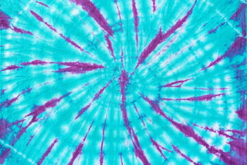 tie dye pattern hand dyed on cotton fabric abstract background.