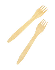 Set of wooden forks