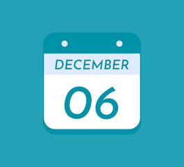 December 6 Single Day Calendar, 6 December