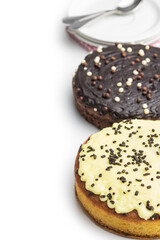 Sweet lemon and chocolate cake