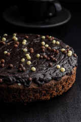 Sweet chocolate cake.