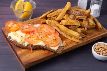 milanesa con papas fritas