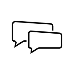Message Icon, Chat Bubble Editable stroke. Communication linear icon. The symbol can denote Dialogue, speak. Vector illustration Isolated