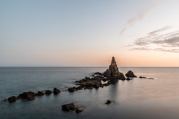 Sunset on a beautiful coast