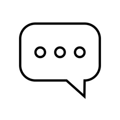 Message Icon, Chat Bubble Editable stroke. Communication linear icon. The symbol can denote Dialogue, speak. Vector illustration Isolated