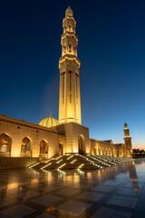 Fototapeta na wymiar Sultan Qaboos Grand Mosque Muscat