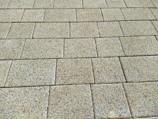 paving slabs in the park in the summer