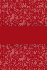 Layout of Christmas card with decorations. Vector