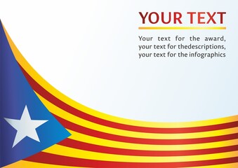 Flag of Catalonia, Autonomous communities of Spain, is an unofficial flag Catalan separatists, template for news, awards, official document with the flag of Catalonia.