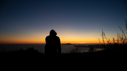 Tramonto, vista dal Vesuvio 