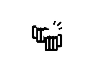 Clinking Beer Mugs Vector Icon