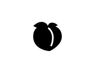 Peach vector flat icon