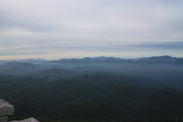 clouds over the mountains