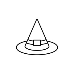 witch hat icon element of halloween icon for mobile concept and web apps. Thin line witch hat icon can be used for web and mobile. Premium icon on white background