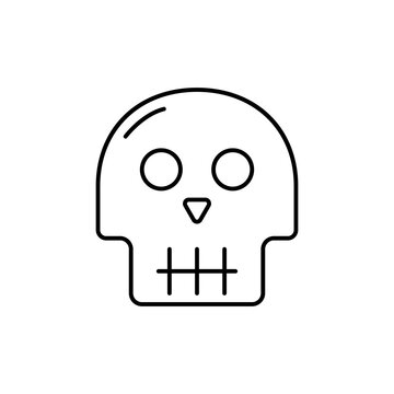 skull icon element of halloween icon for mobile concept and web apps. Thin line skull icon can be used for web and mobile. Premium icon on white background