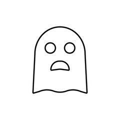 ghost icon element of halloween icon for mobile concept and web apps. Thin line ghost icon can be used for web and mobile. Premium icon on white background