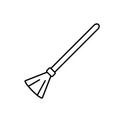 witch's broom icon element of halloween icon for mobile concept and web apps. Thin line witch's broom icon can be used for web and mobile. Premium icon on white background