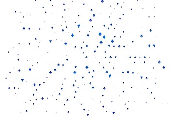 Light BLUE vector texture with playing cards.